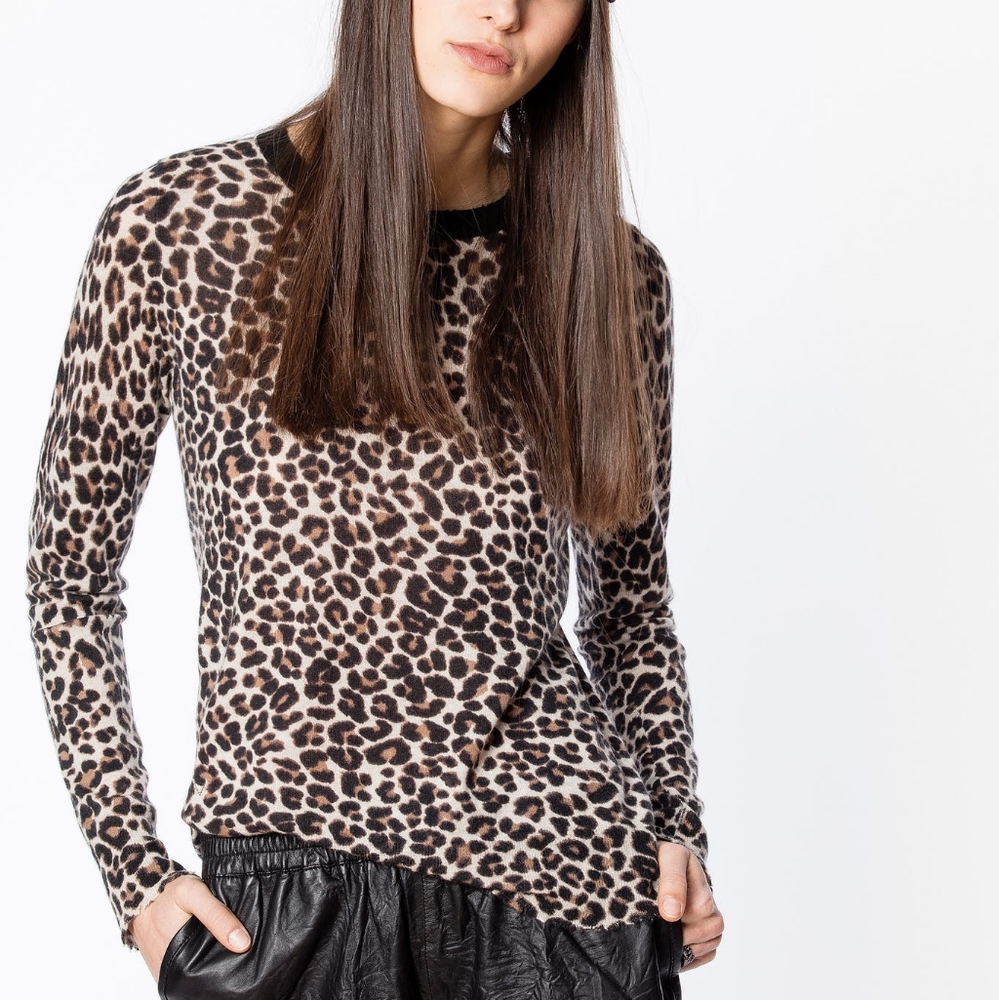 Zadig & Voltaire Leopard Cashmere Sweater